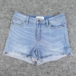 Judy Blue‎ Jeans Shorts Womens Medium Denim Cuffed Stretch 3" Inseam JB150037